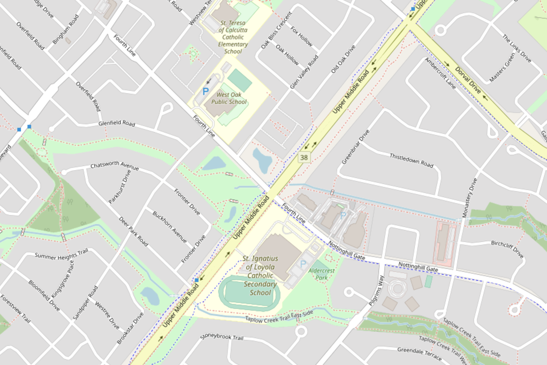 Fourth Line and Upper Middle Rd W | Openstreetmap